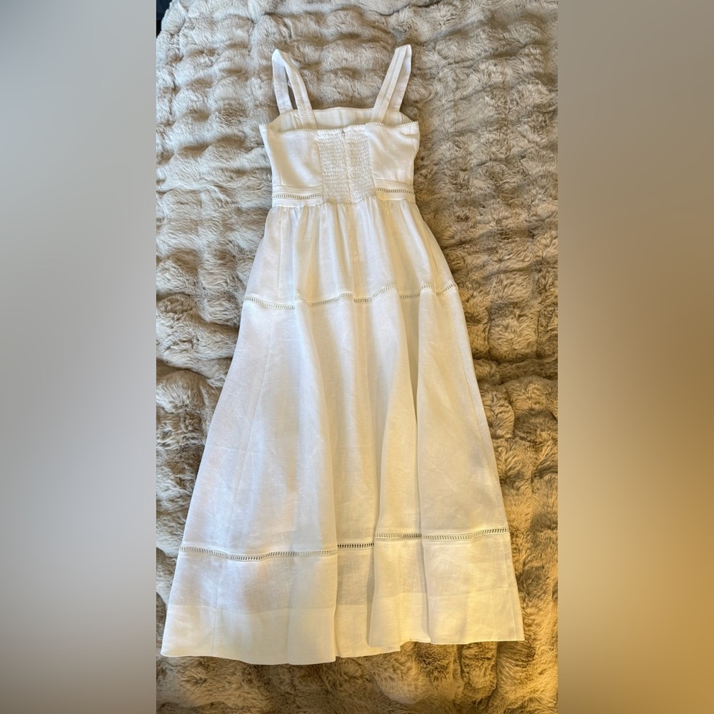 Reformation Everett Linen Dress in White. Brand new without tags,  never worn. - Picture 12 of 16